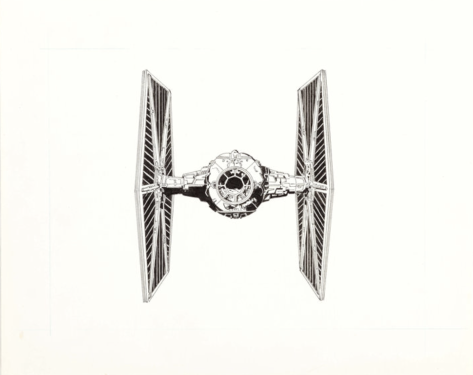 Star Wars Tie Fighter Style Guide Illustration by Rick Hoberg sold for $1,195. Click here to get your original art appraised.