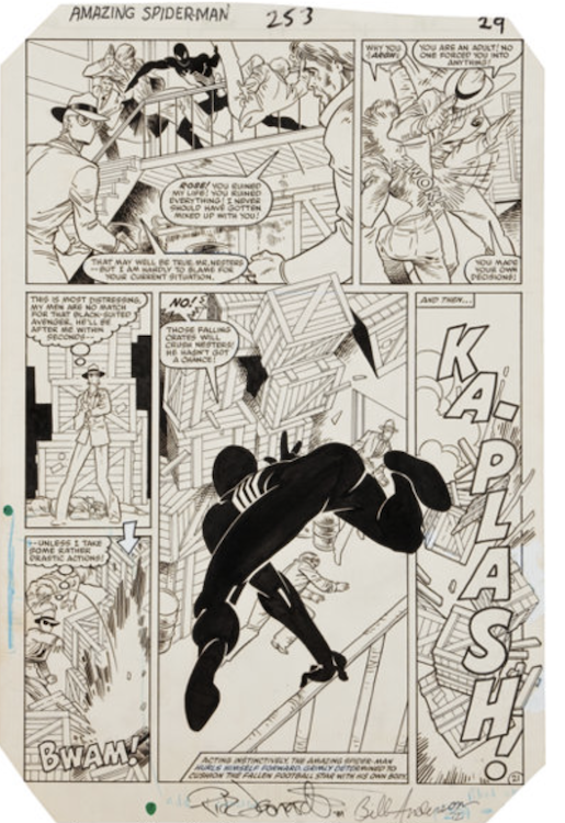 The Amazing Spider-Man #253 Page 21 by Rick Leonardi sold for $1,135. Click here to get your original art appraised.