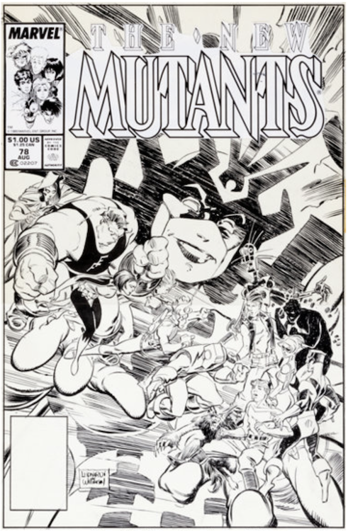 New Mutants #78 Cover Art by Rick Leonardi sold for $5,975. Click here to get your original art appraised.
