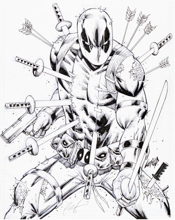 Deadpool #287 Variant Cover Art by Rob Liefeld sold for $4,080. Click here to get your original art appraised.