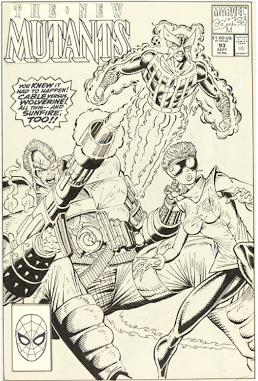 New Mutants #93 Unused Cover Art by Rob Liefeld sold for $26,400. Click here to get your original art appraised.