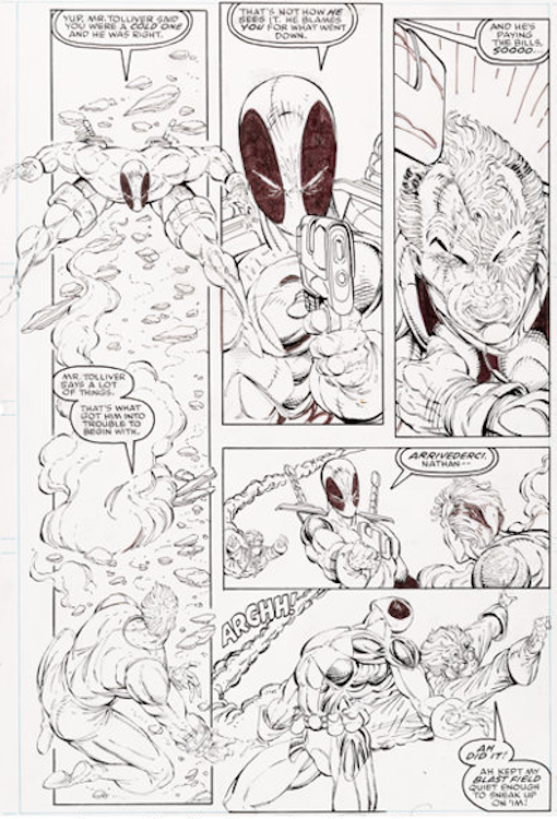 New Mutants #98 Page 15 by Rob Liefeld sold for $51,385. Click here to get your original art appraised.