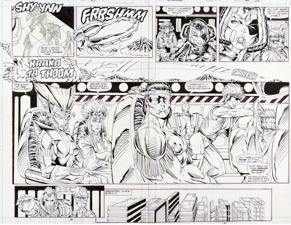 X-Force #1 Page 18 by Rob Liefeld sold for $8,960. Click here to get your original art appraised.