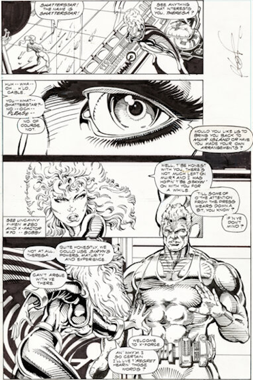 X-Force #5 Page 14 by Rob Liefeld sold for $6,600. Click here to get your original art appraised.