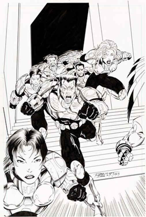 Stormwatch #29 Cover Art by Ron Lim sold for $600. Click here to get your original art appraised.