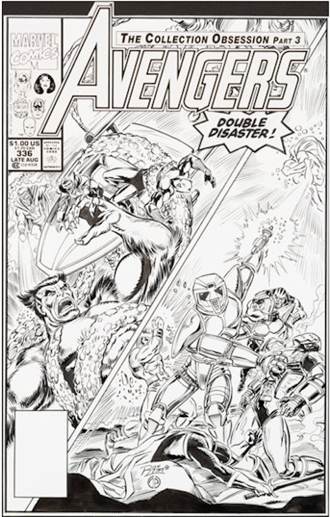 Avengers #336 Cover Art by Ron Lim sold for $4,560. Click to get your original art appraised.
