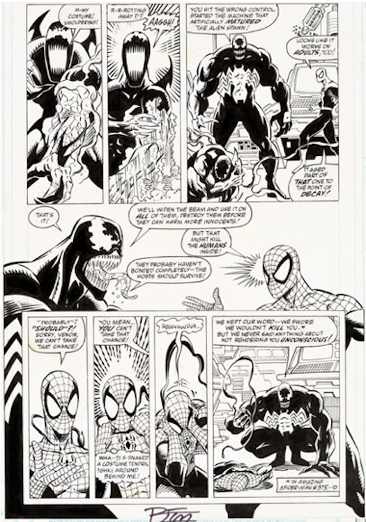 Venom: Lethal Protector #5 Page 18 by Ron Lim sold for $3,120. Click here to get your original art appraised.
