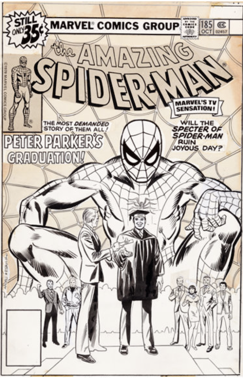 The Amazing Spider-Man #185 Cover Art by Ross Andru sold for $19,720. Click here to get your original art appraised.