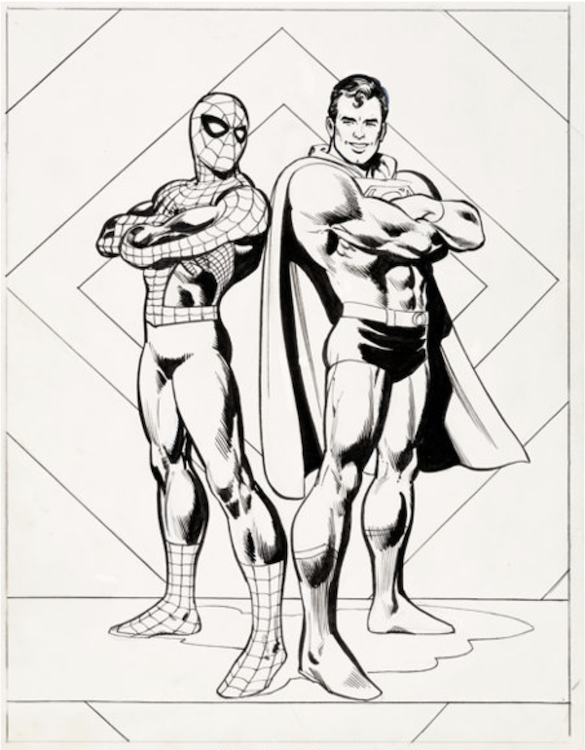 Superman vs. The Amazing Spider-Man Treasury Back Cover Art by Ross Andru sold for $33,600. Click here to get your original art appraised.