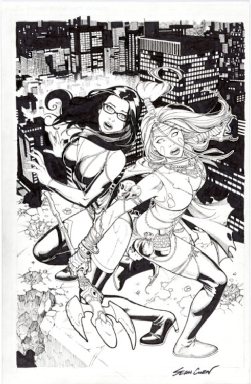 Grimm Fairy Tales #100 Variant Cover Art by Sean Chen sold for $2,880. Click here to get your original art appraised.