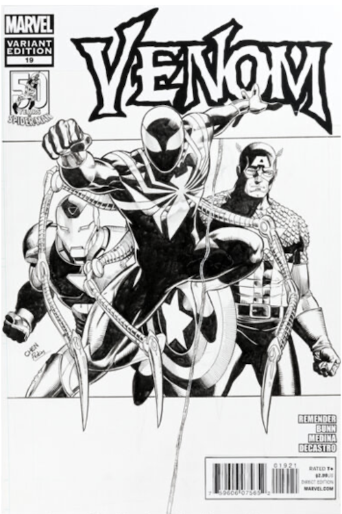 Venom #19 Variant Cover Art by Sean Chen sold for $2,280. Click here to get your original art appraised.