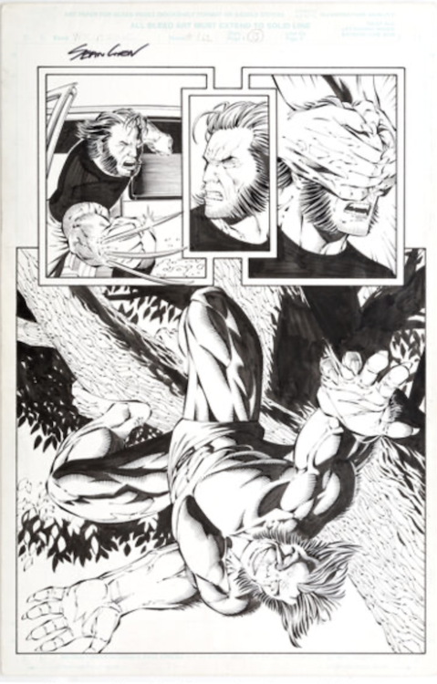 Wolverine #162 Page 13 by Sean Chen sold for $385. Click here to get your original art appraised.