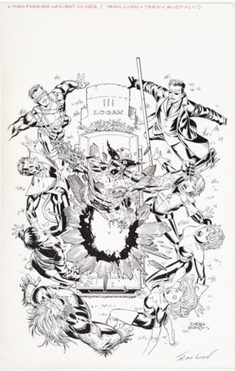 X-Men: Forever #10 Variant Cover Art by Sean Chen sold for $1,200. Click here to get your original art appraised.