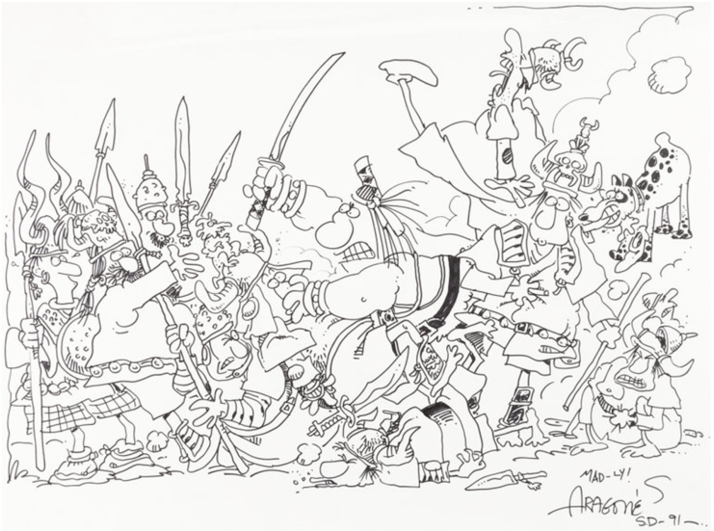 Groo San Diego Come-on Illustration by Sergio Aragones sold for $900. Click here to get your original art appraised.