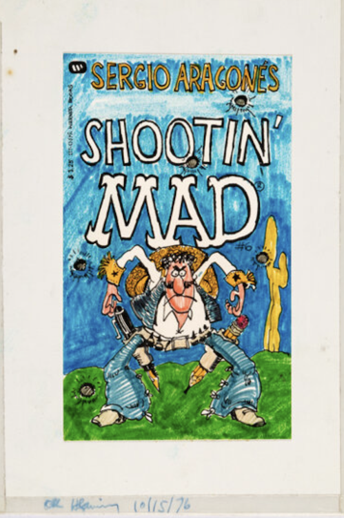 Shootin' Mad Preliminary Cover Art by Sergio Aragones sold for $810. Click here to get your original art appraised.