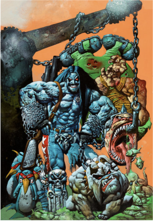 Lobo: Bounty Hunting for Fun and Profit nn. Cover Art by Simon Bisley sold for $28,800. Click here to get your original art appraised.