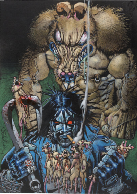 Lobo vs. The Rat King Illustration by Simon Bisley sold for $11,400. Click here to get your original art appraised.