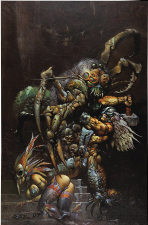 Spider Queen Illustration by Simon Bisley sold for $7,170. Click here to get your original art appraised.