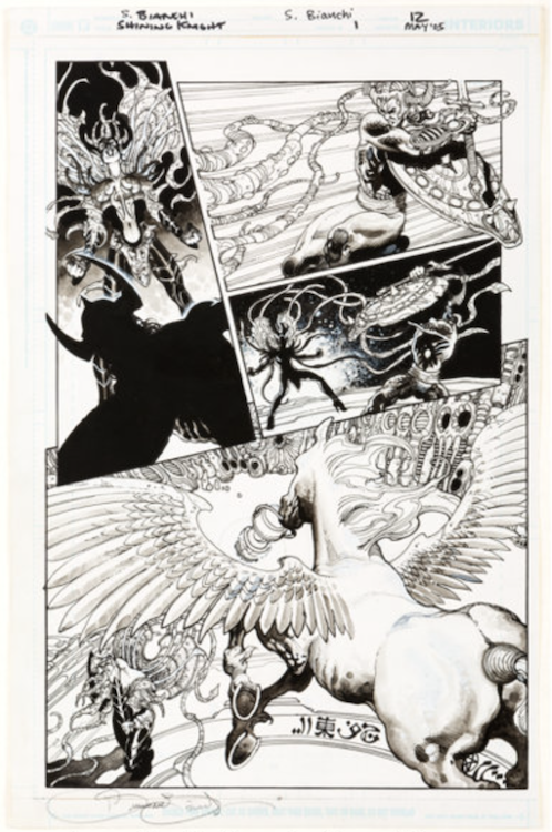 Seven Soldiers: Shining Knight #1 Page 12 by Simon Bianchi sold for $575. Click here to get your original art appraised.