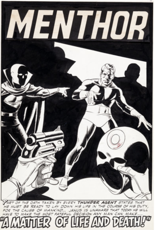 T.H.U.N.D.E.R. Agents #7 Splash Page 1 by Steve Ditko sold for $8,365. Click here to get your original art appraised.