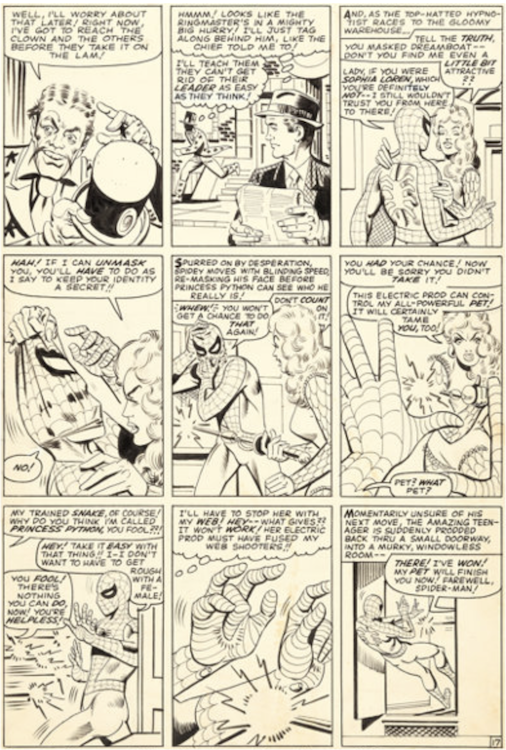 Amazing Spider-Man #22 Page 17 by Steve Ditko sold for $52,580. Click here to get your original art appraised.