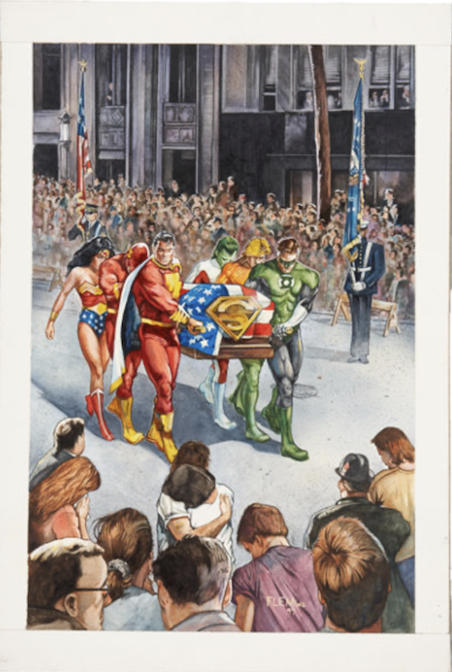 Superman: Man of Steel Platinum Trading Card #70 by Tom Fleming sold for $660. Click here to get your original art appraised.