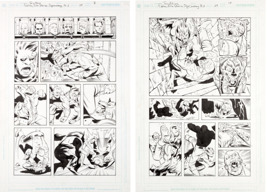 Fables #29 Page 8 & 10 by Tony Akins sold for $240. Click here to get your original art appraised.