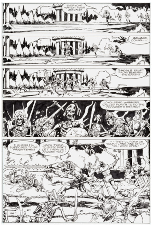 Conan the Barbarian #200 Page 34 by Val Semeiks sold for $500. Click here to get your original art appraised.