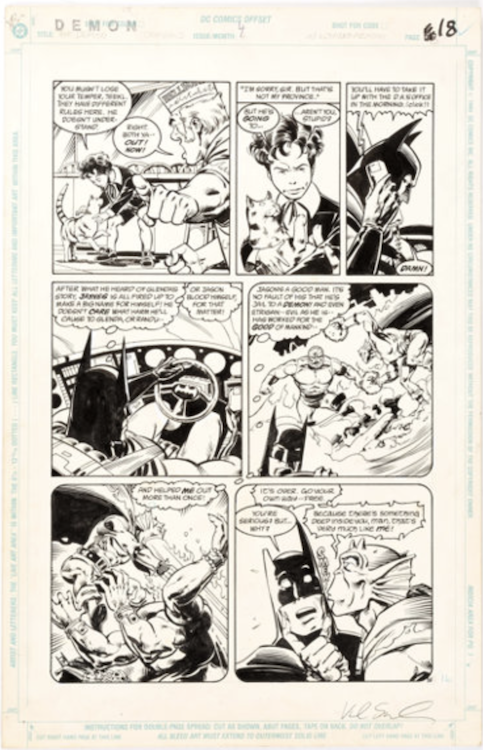 The Demon #4 Page 16 by Val Semeiks sold for $320. Click here to get your original art appraised.