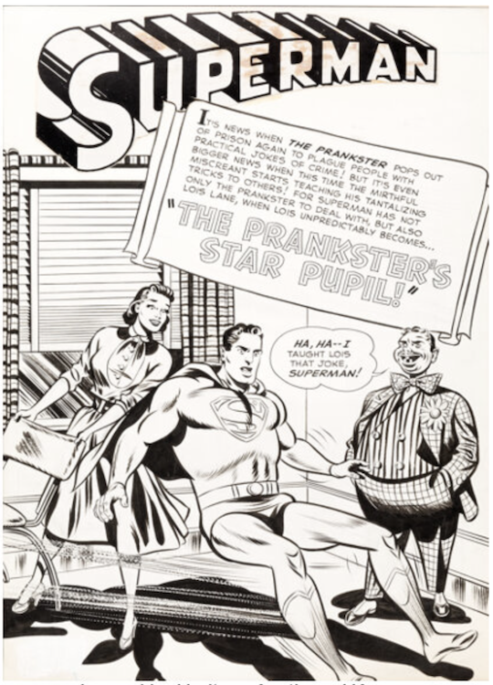 Superman #75 Splash Page 1 by Wayne Boring sold for $18,000. Click here to get your original art appraised.