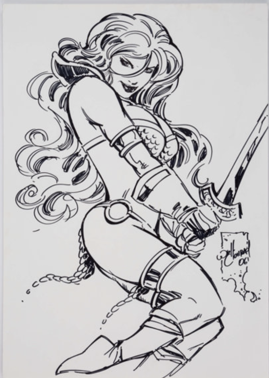 Red Sonja Illustration by Will Conrad sold for $60. Click here to get your original art appraised.