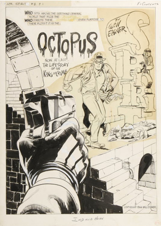 The Spirit #2 Page 1 by Will Eisner sold for $6,270. Click here to get your original art appraised.