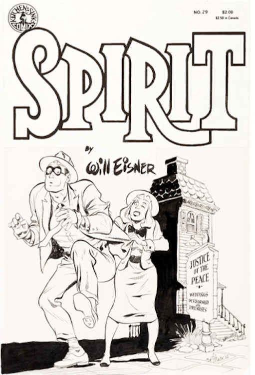 The Spirit #29 Cover Art by Will Eisner sold for $5,380. Click here to get your original art appraised.