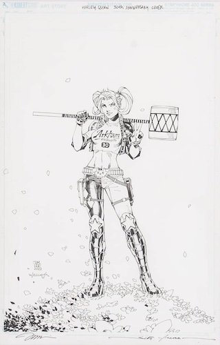 Jim Lee Harley Quinn art sold for $10,800. Consign yours to Goldin!