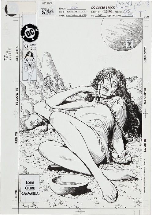 Original Cover Art for Wonder Woman #67 by Brian Bolland Sold for $4,481