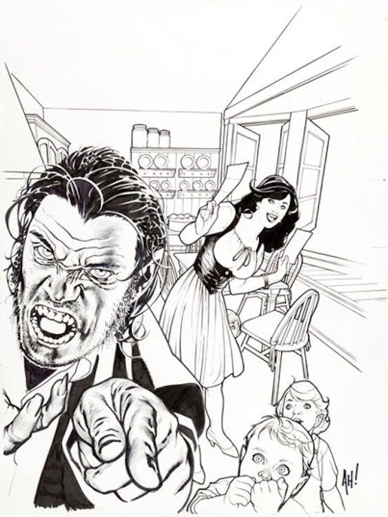 Fables #100 Pin-up Illustration by Adam Hughes sold for $3,585. Click here to get your original art appraised.