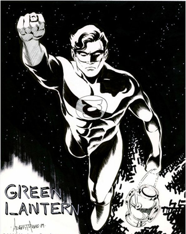 Green Lantern Illustration by Adam Hughes sold for $575. Click here to get your original art appraised.
