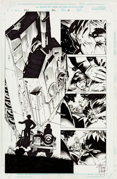 The Incredible Hulk #462 Page 14 by Adam Kubert sold for $370. Click here to get your original appraised.