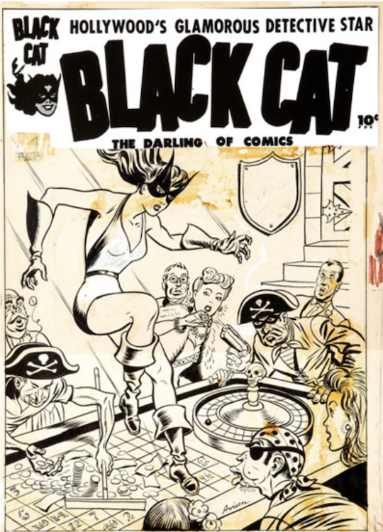 Black Cat Comics #3 Cover Art by Al Avison sold for $13,200. Click here to get your original art appraised.