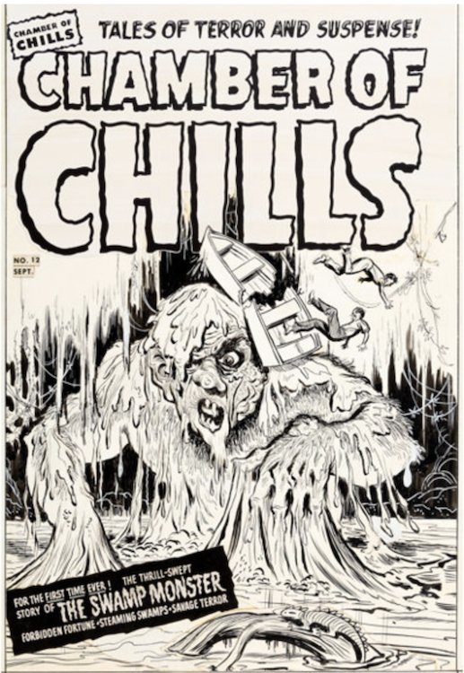 Chamber of Chills #12 Cover Art by Al Avison sold for $4,300. Click here to get your original art appraised.