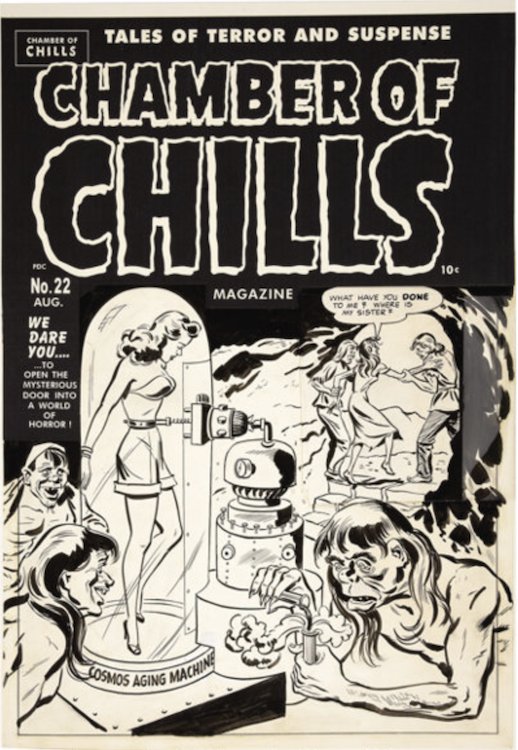 Chamber of Chills #22 Cover Art by Al Avison sold for $3,880. Click here to get your original art appraised.