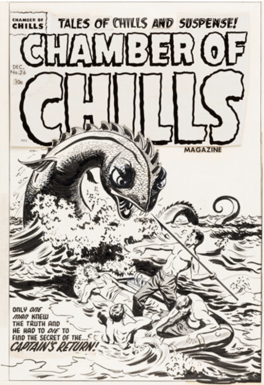 Chamber of Chills Magazine #26 Cover Art by Al Avison sold for $8,400. Clicl here to get your original art appraised.