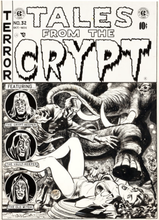 Tales From the Crypt #32 Cover Art by Al Feldstein sold for $31,070. Click here to get your original art appraised.