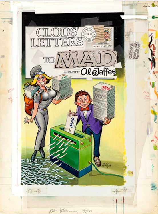 Clod's Letters to MAD Cover Art by Al Jaffee sold for $3,600. Click here to get your original art appraised.