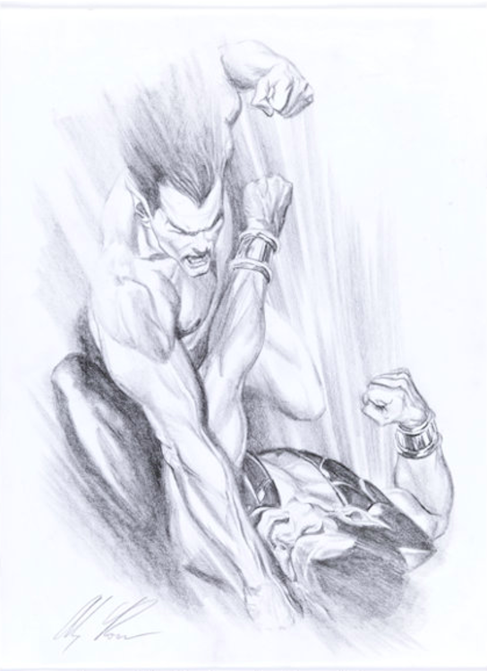 The Sub-Mariner Illustration by Alex Ross sold for $1,440. Click here to get your original art appraised.
