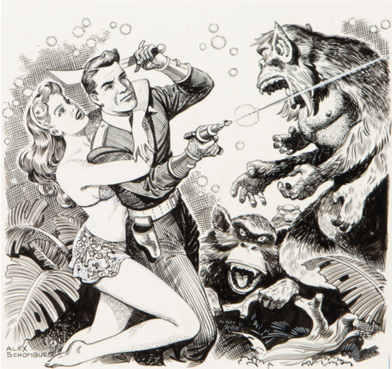 Interior Pulp Magazine Illustration by Alex Schomburg sold for $3,750. Click here to get your original art appraised.