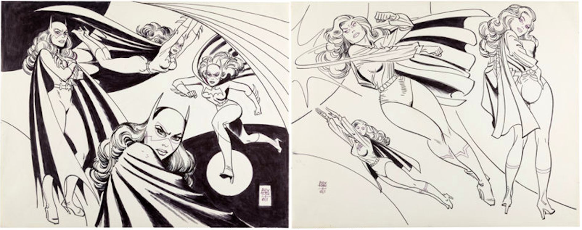 Batgirl & Supergirl Underoos Illustration by Alex Toth sold for $5,020. Click here to get your original art appraised.