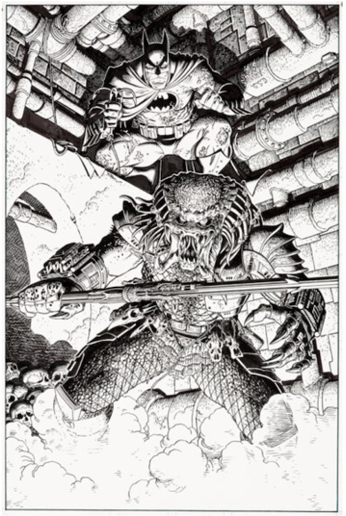 Batman vs. Predator #2 Pin-up by Arthur Adams sold for $11,400. Click here to get your original art appraised.