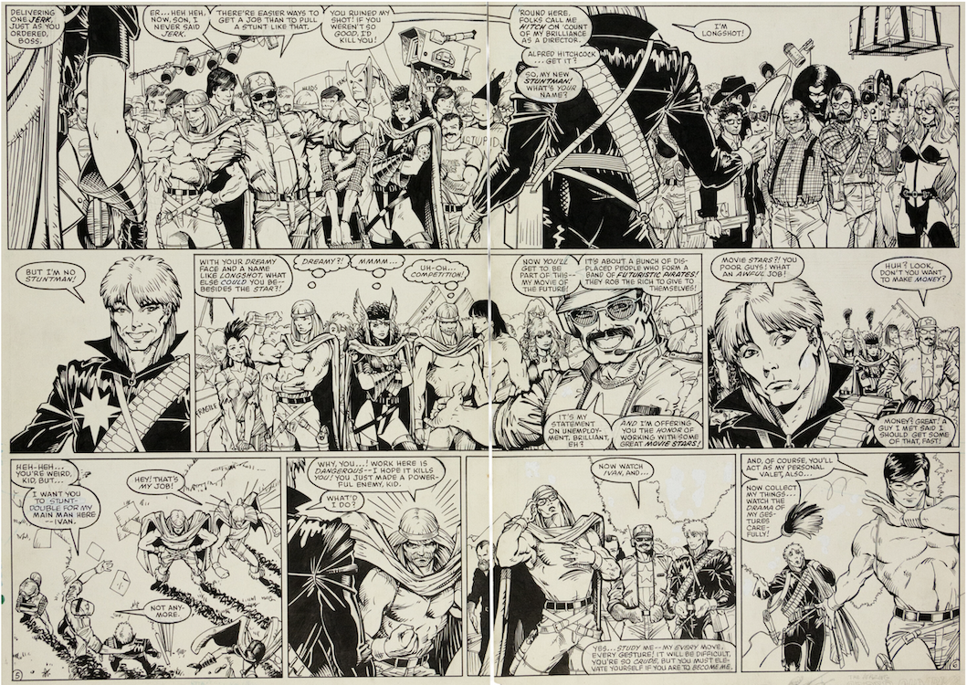 Longshot #2 Double Page Spread 6-7 by Arthur Adams sold for $14,375. Click here to get your original art appraised.