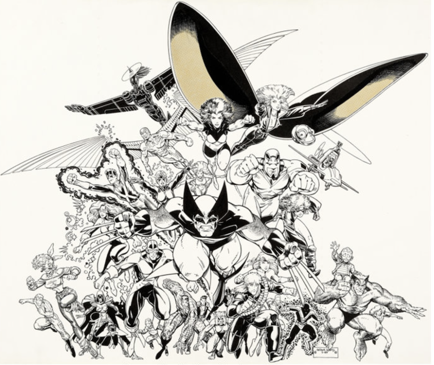 Mutants X-Men Poster Illustration by Arthur Adams sold for $49,200. Click here to get your original art appraised.